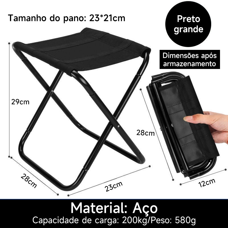 Folding Stool Fishing Chair Lightweight Picnic Camping Chair Foldable Aluminum Cloth Outdoor Portable