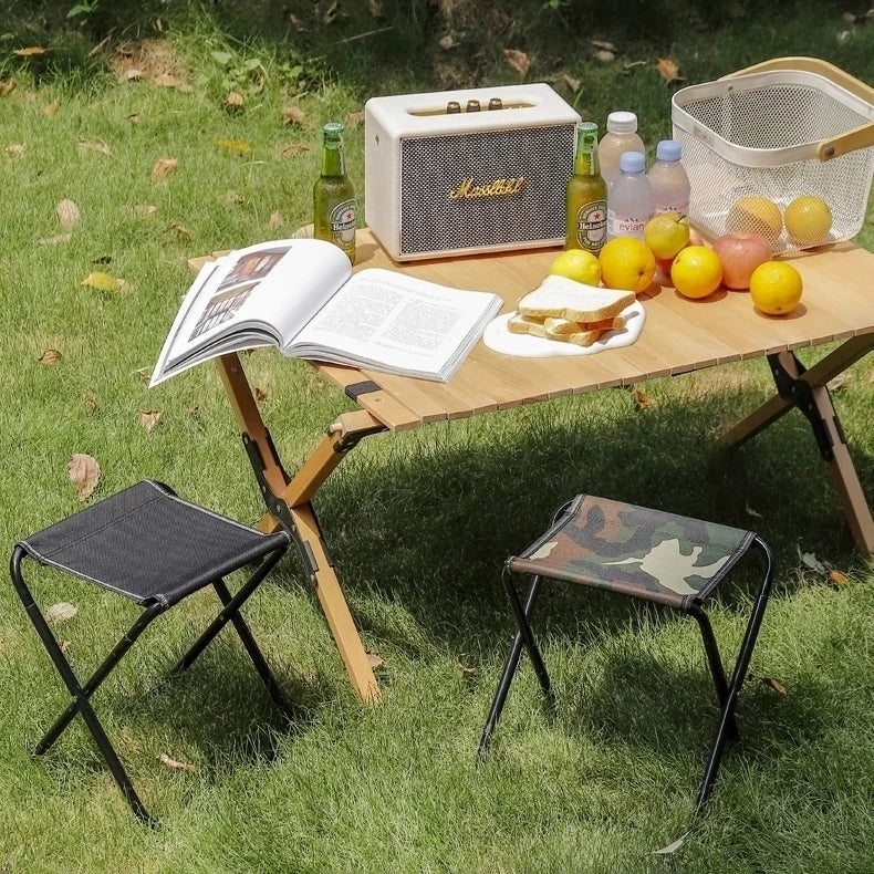 Folding Stool Fishing Chair Lightweight Picnic Camping Chair Foldable Aluminum Cloth Outdoor Portable
