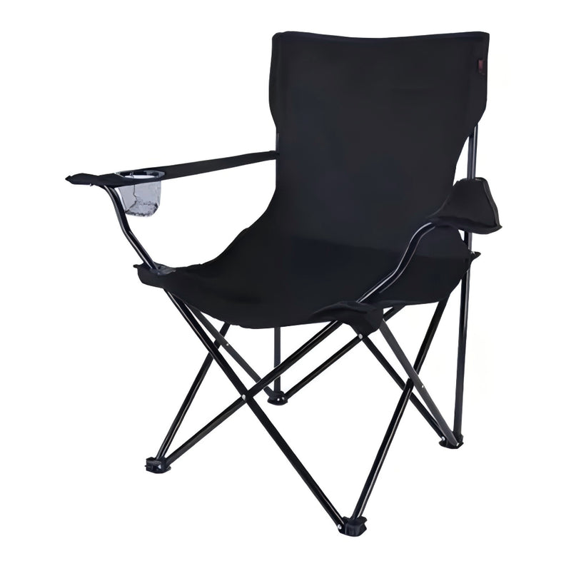 Folding Steel Camping Fishing Chair with Cup Holder and Bag