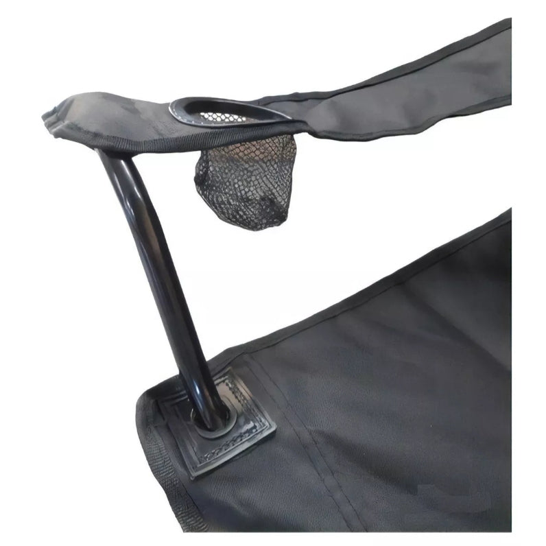 Folding Steel Camping Fishing Chair with Cup Holder and Bag