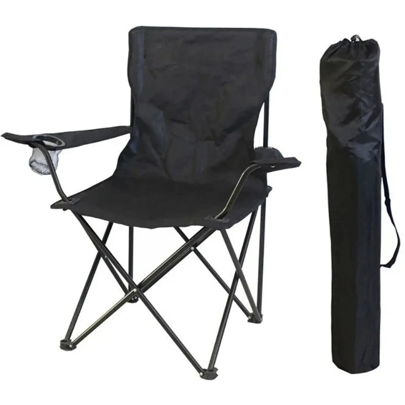 Folding Chair with Cup Holder for Fishing Beach Camping with Bag