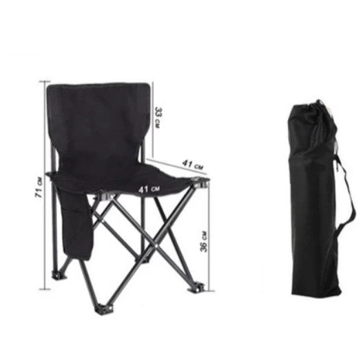 Folding Chair with Cup Holder for Fishing Beach Camping with Bag