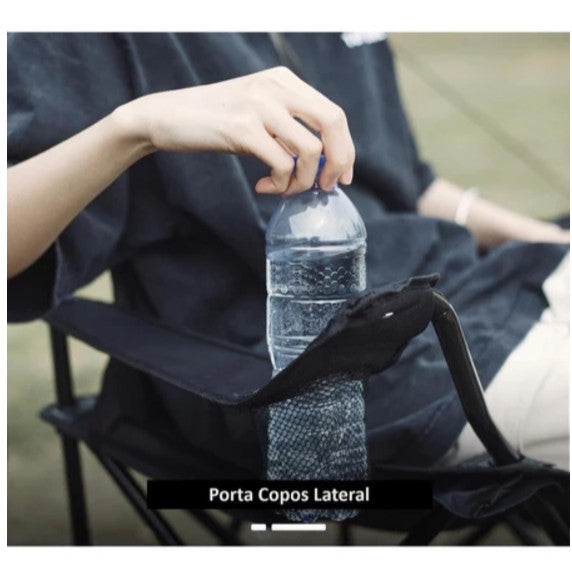 Folding Chair with Cup Holder for Fishing Beach Camping with Bag