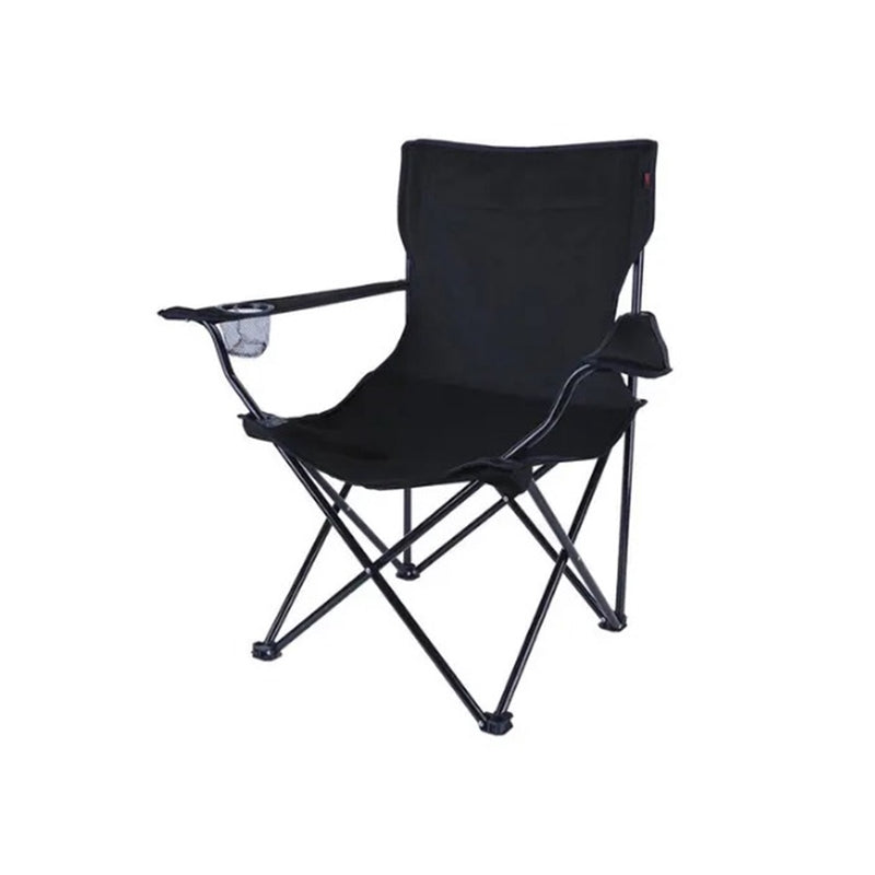 Portable Folding Chair with Cup Holder and Carrying Bag for Camping and Fishing