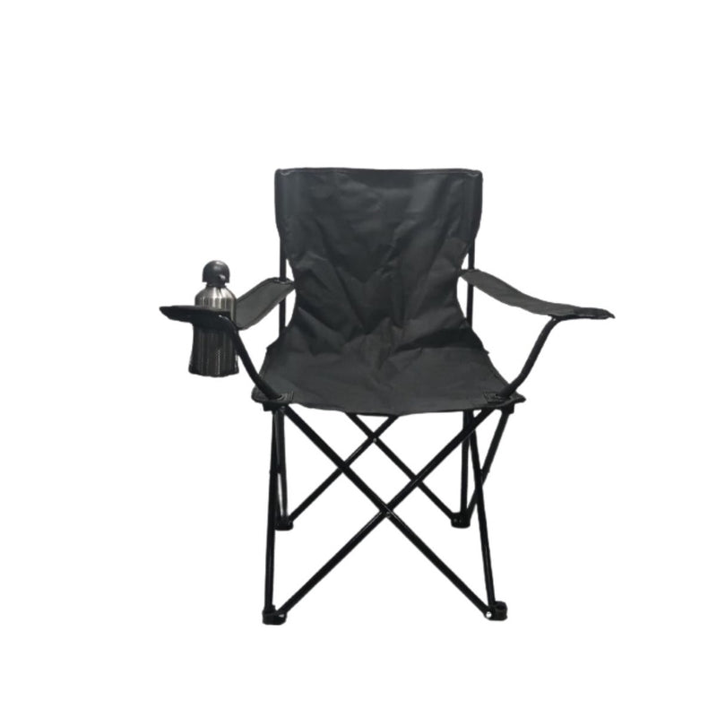 Portable Folding Chair with Cup Holder and Carrying Bag for Camping and Fishing