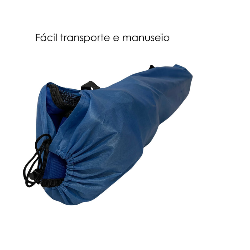 Blue Camping Fishing Beach Folding Chair with Cup Holder and Bag Supports up to 150kg
